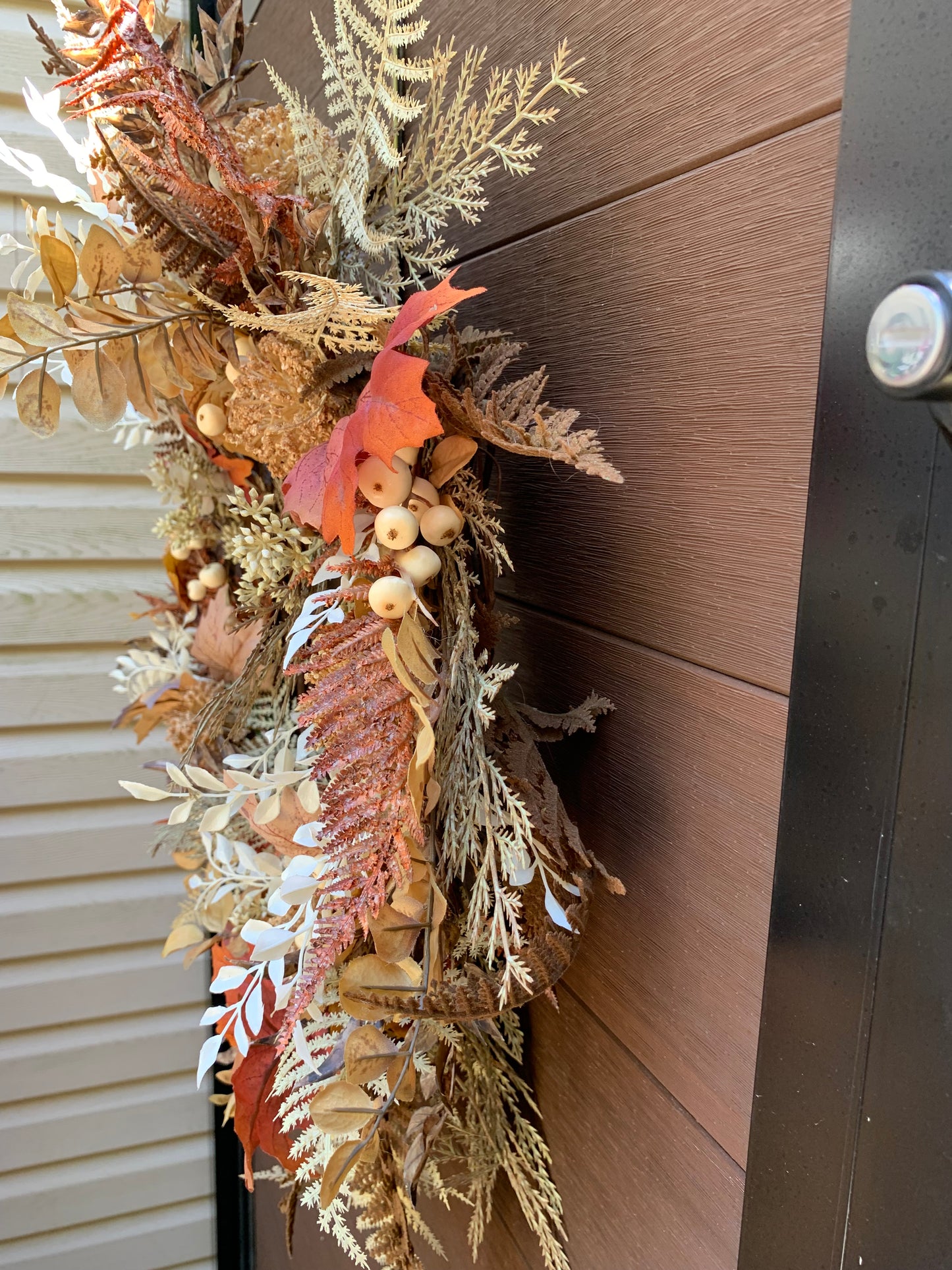 Couronne d’automne rustique chic | Feuillage et baies décoratives