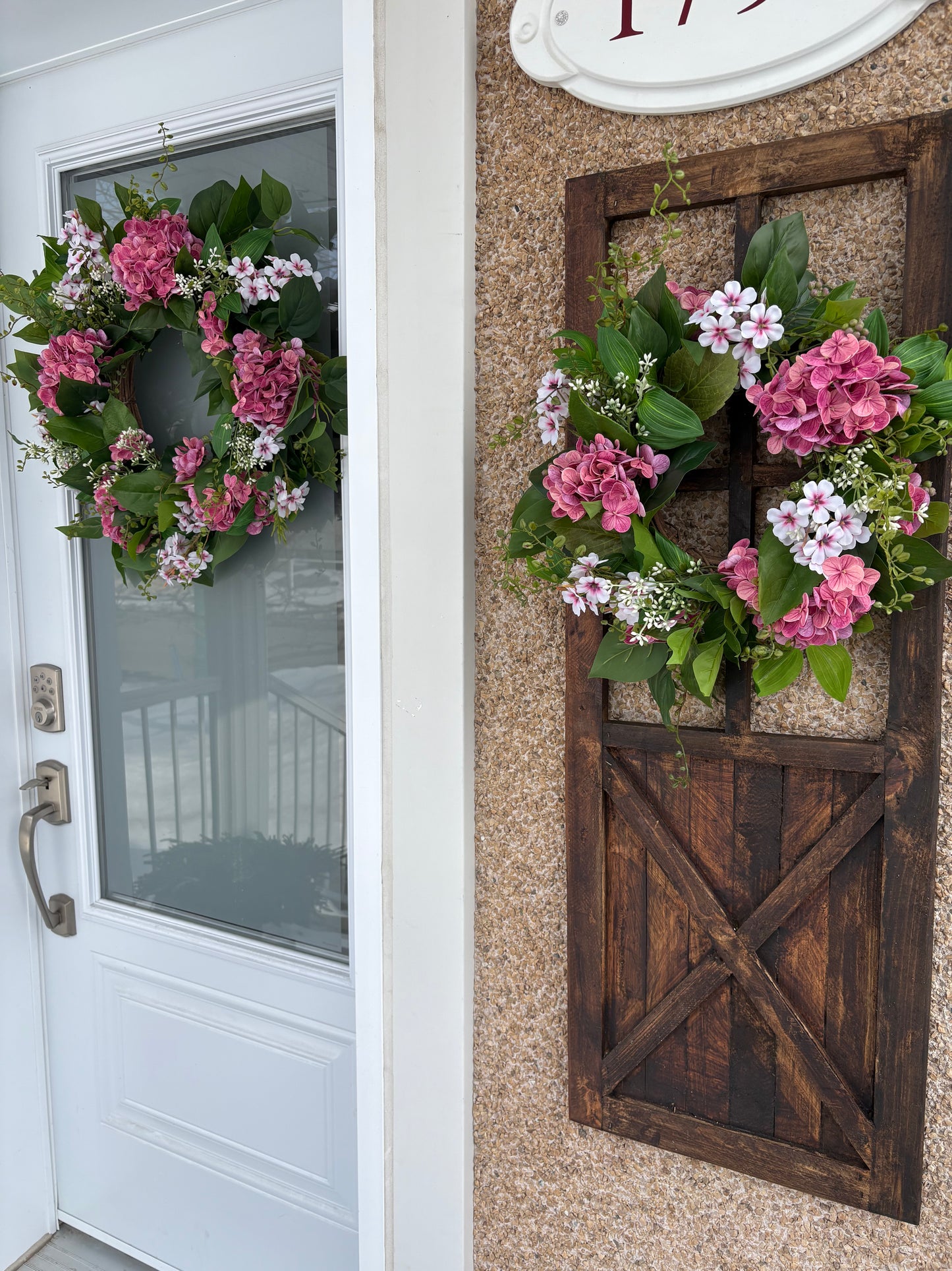 Decorative door - romantic floral