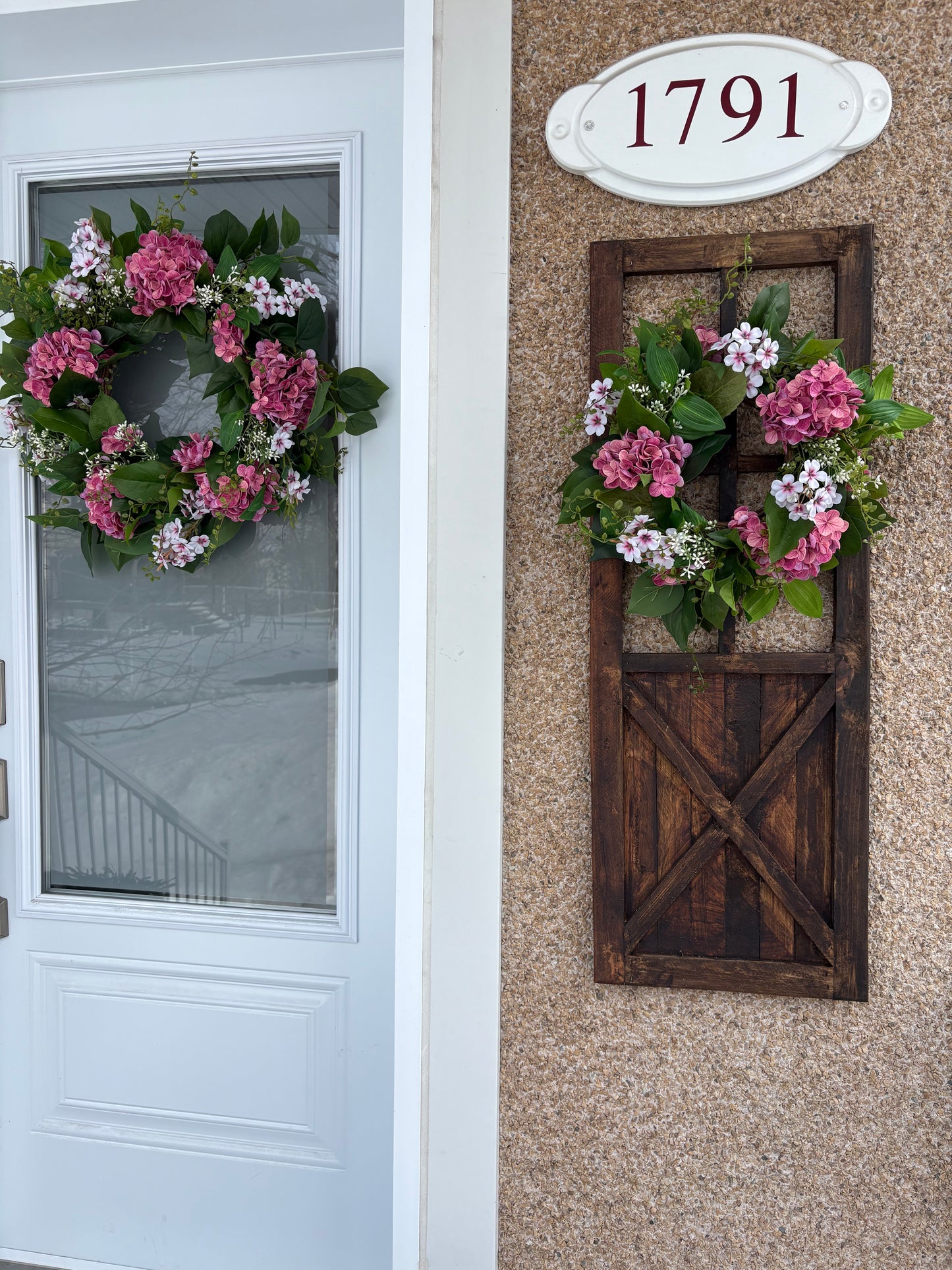 Decorative door - romantic floral