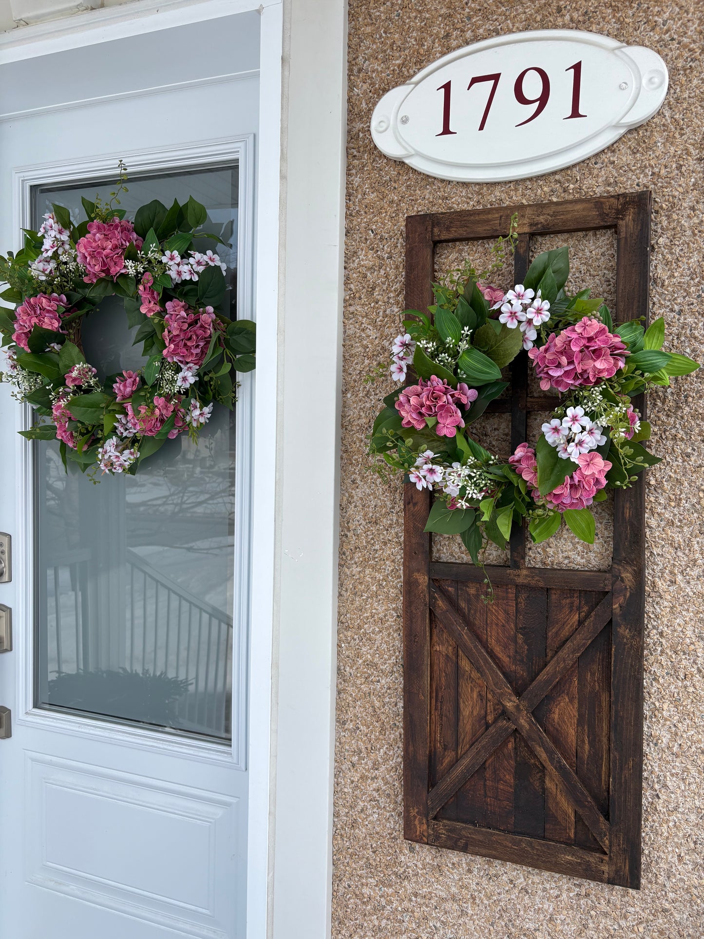 Decorative door - romantic floral