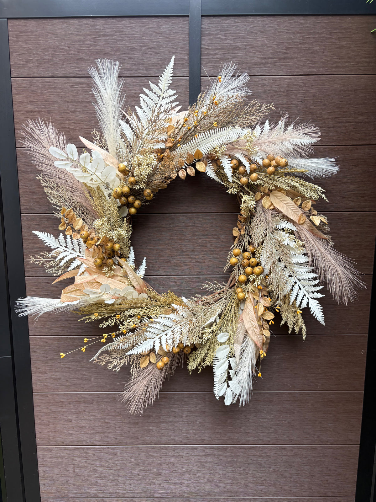 Rustic Chic Artificial Autumn Wreath