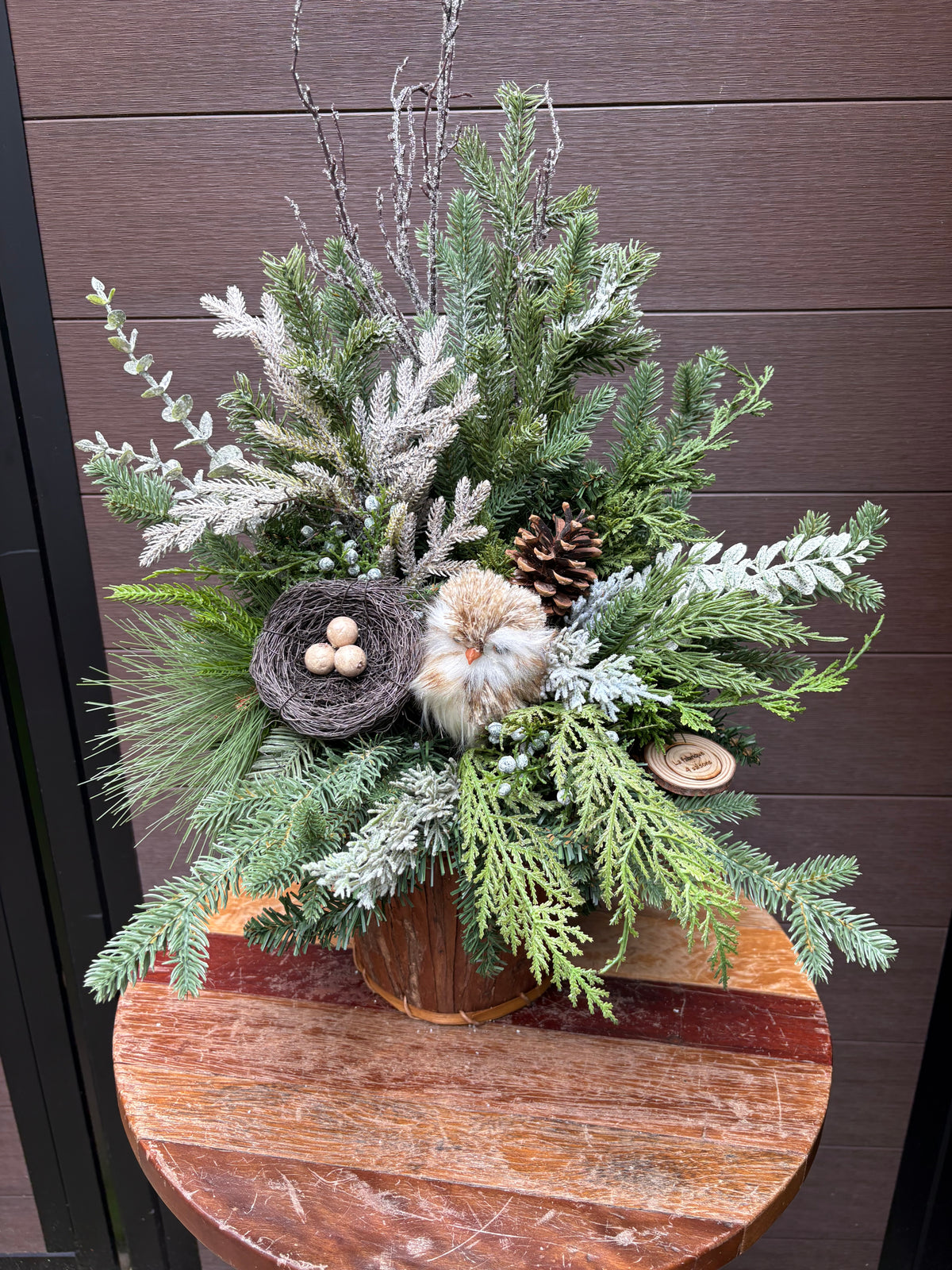 Décoration intérieure d’hiver rustique chic – 28 × 18 po