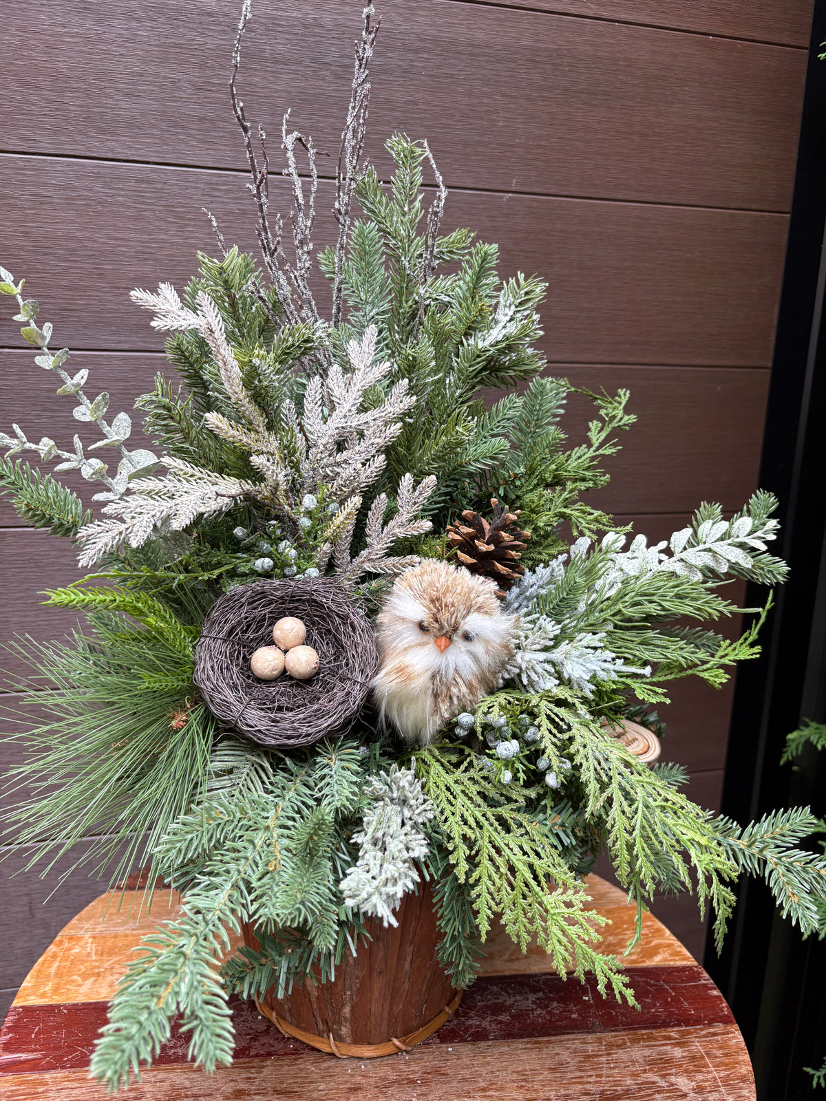 Décoration intérieure d’hiver rustique chic – 28 × 18 po