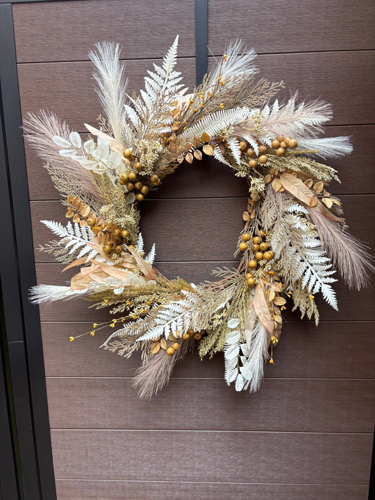 Couronne d’automne artificielle rustique chic