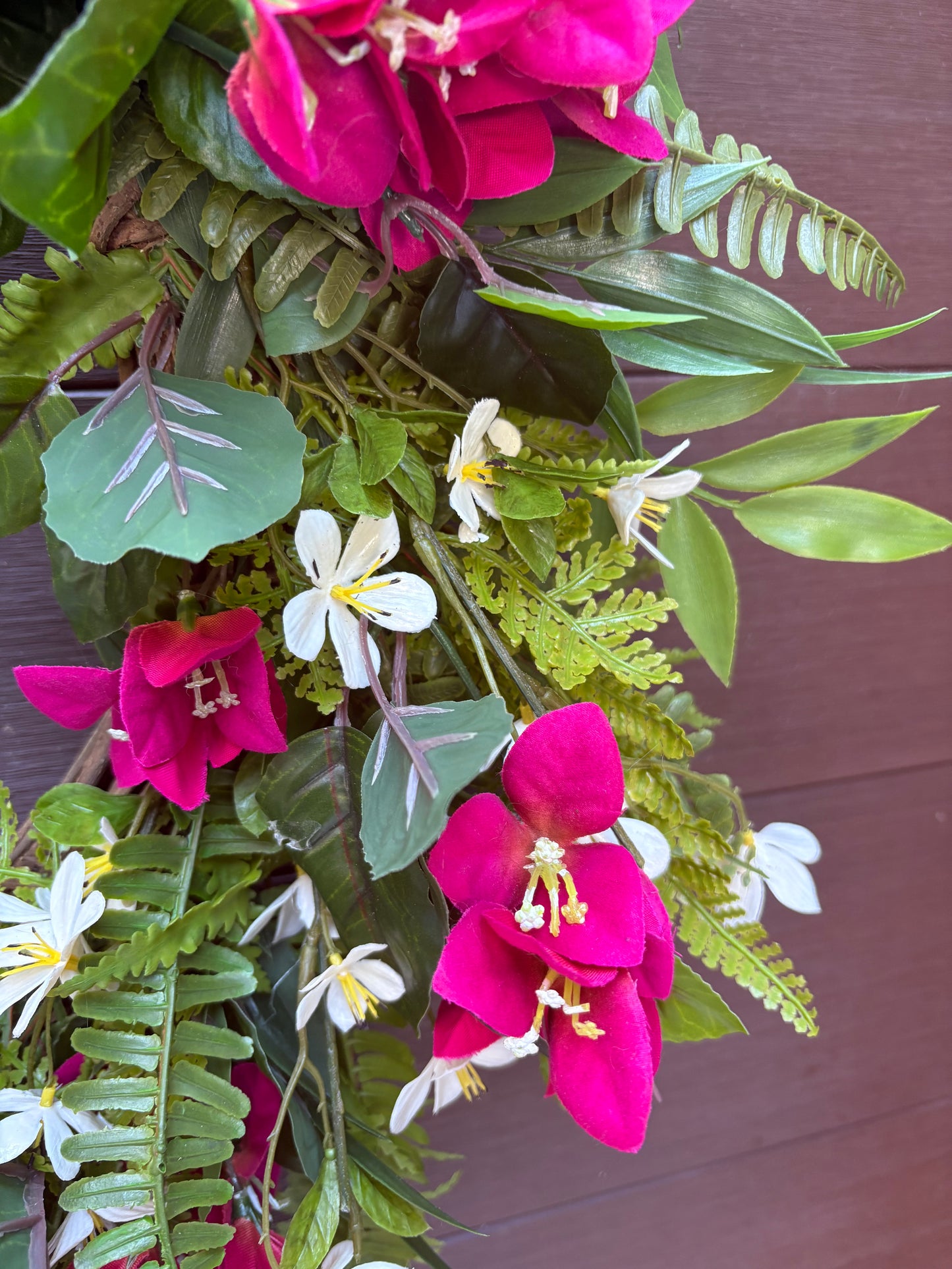 Couronne bougainvillier framboise – 26 pouces | Collection Béatrice